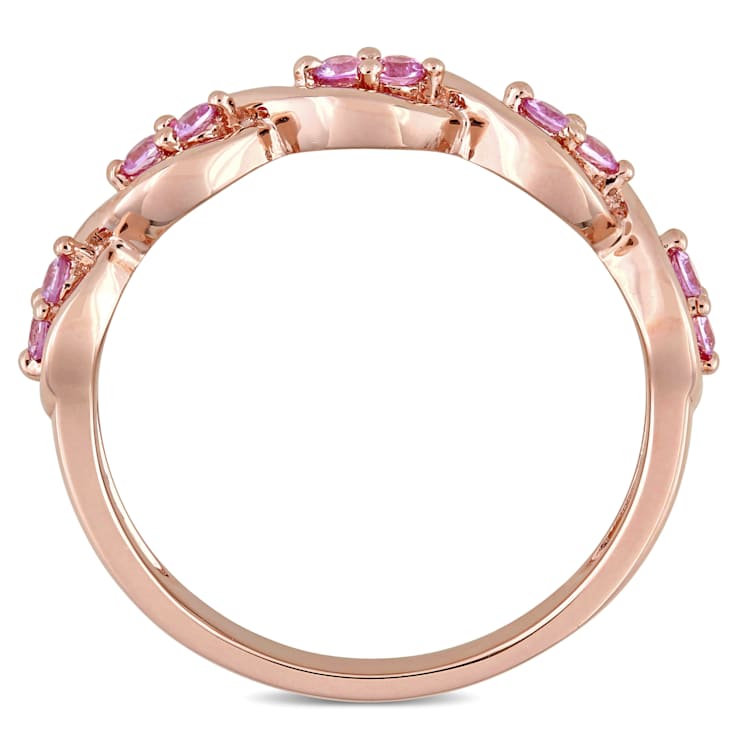 Pink Sapphire 14K Rose Gold Ring 0.30ctw