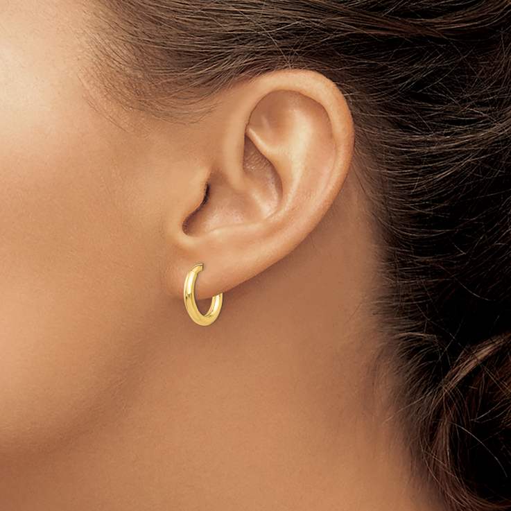 14k Yellow Gold 3 8 Non Pierced Hoop Earrings 1DTL1A