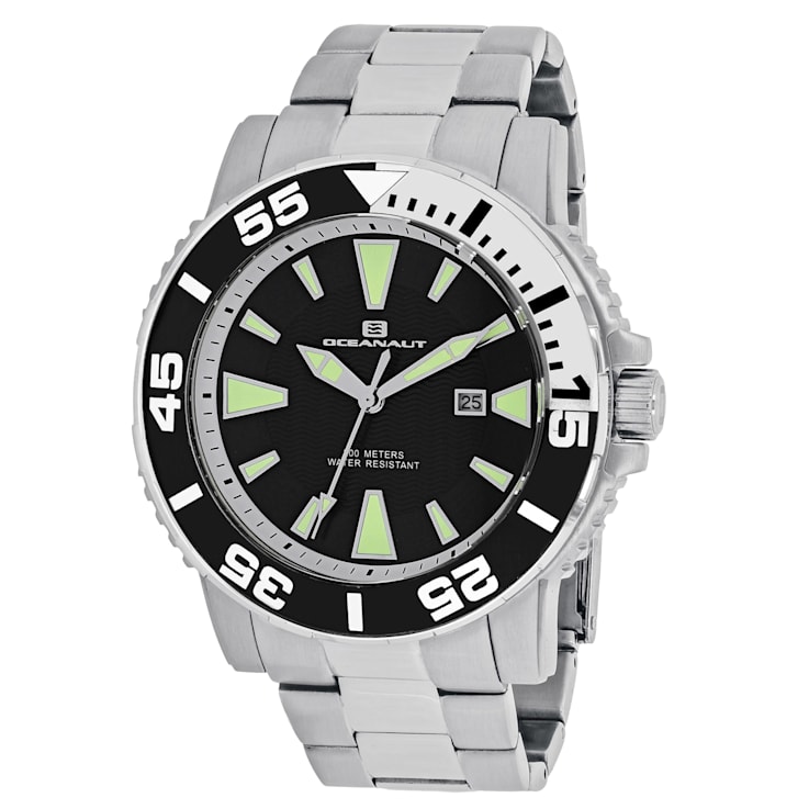 Oceanaut Men's Marletta Black Dial, Stainless Steel Watch