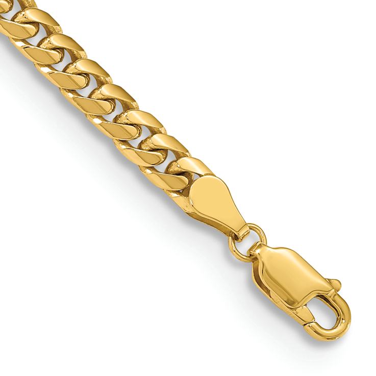 10k Yellow Gold 4.3mm Solid Miami Cuban Link Bracelet