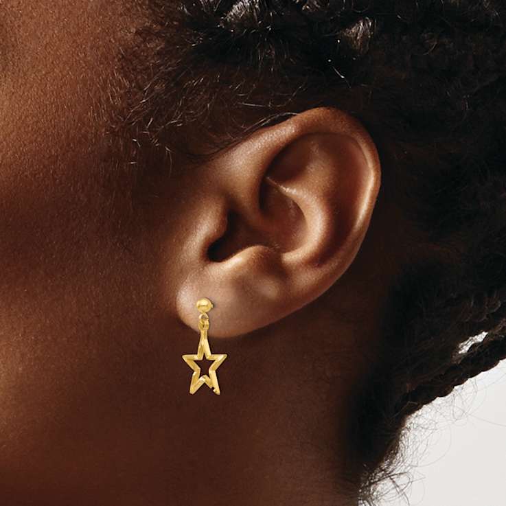 14k Yellow Gold Polished 6mm Ball Stud Earrings