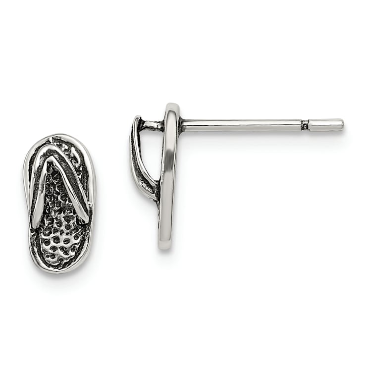 Sterling silver 2025 flip flop earrings