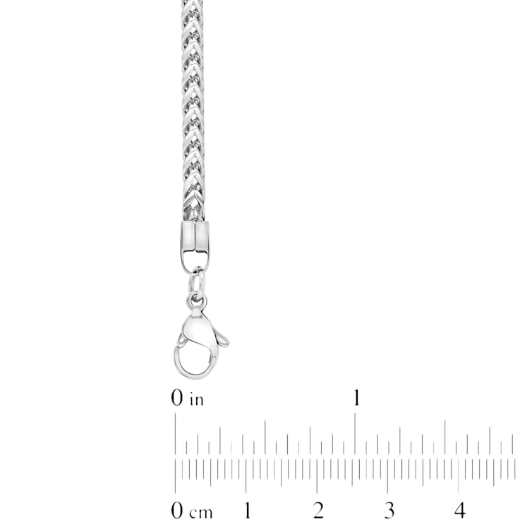 Robert Alton Men's Franco Link Chain Necklace 3mm In Stainless Steel 24 Inch