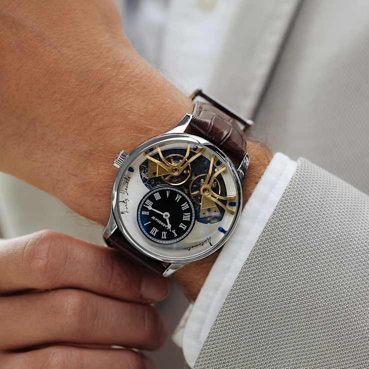 Thomas Earnshaw Scientists Faraday Double Barrel Brown Stainless Steel
Band Automatic Watch