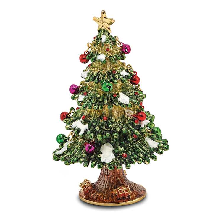 DECK THE HALLS Christmas Tree Trinket Box