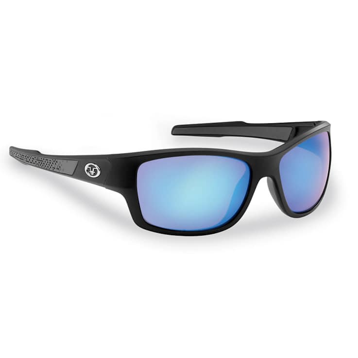 Flying Fisherman Down Sea Polarized Sunglasses Matte Black Frame/Smoke
Blue Mirror Lens