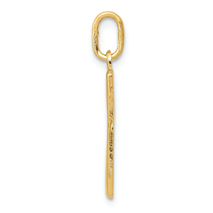 10K Yellow Gold Polished Letter g Initial Charm