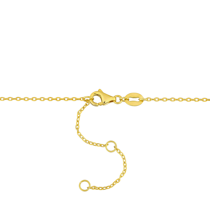 4.5ctw Multi-Gemstone and Freshwater Cultured Pearl Necklace in 14K
Yellow Gold Over Sterling Silver