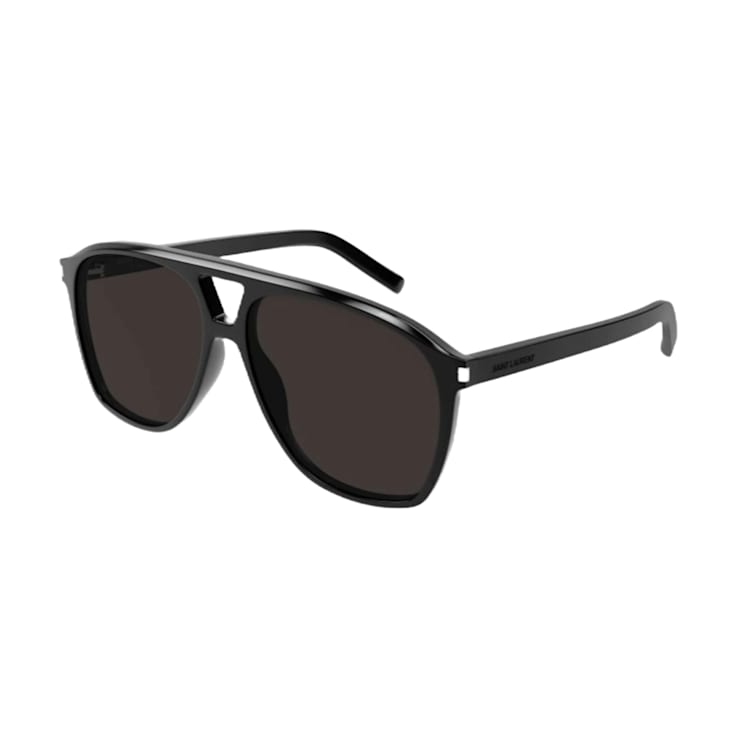 Saint Laurent Black Aviator Frame / Black Lenses Sunglasses
