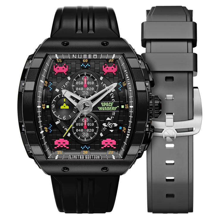 Nubeo Magellan Chronograph Space Invaders Black Stainless Steel Band
Limited Edition Watch