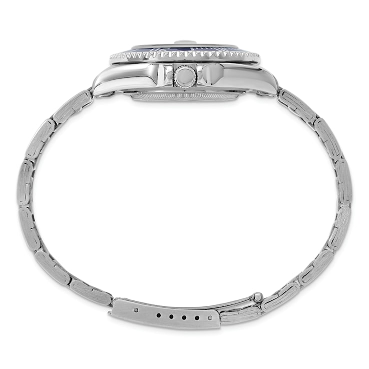 Ladies Charles Hubert Stainless Steel Band Blue Dial Watch