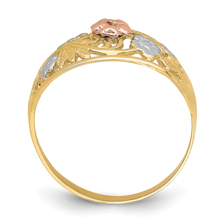 14K Floral Dome Ring