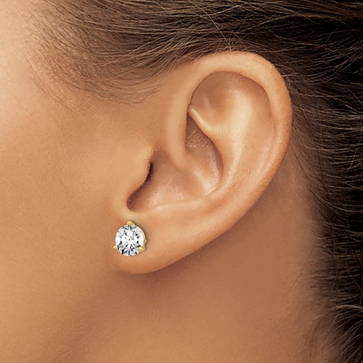 14K Yellow Gold Certified Lab Grown Diamond 2ct. VS/SI GH+, 3 Prong
Screwback Earrings