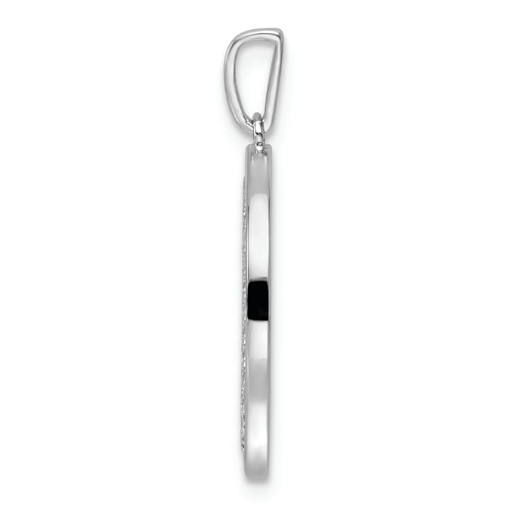 14K White Gold Gatsby Diamond Initial S Charm