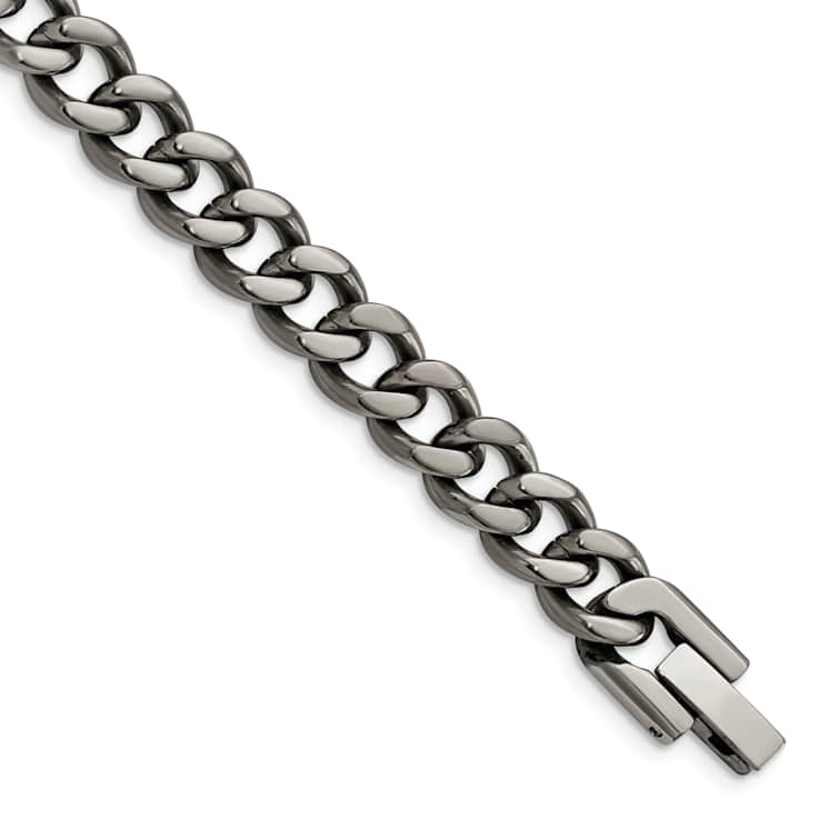 Titanium Polished 7.5mm Curb Chain