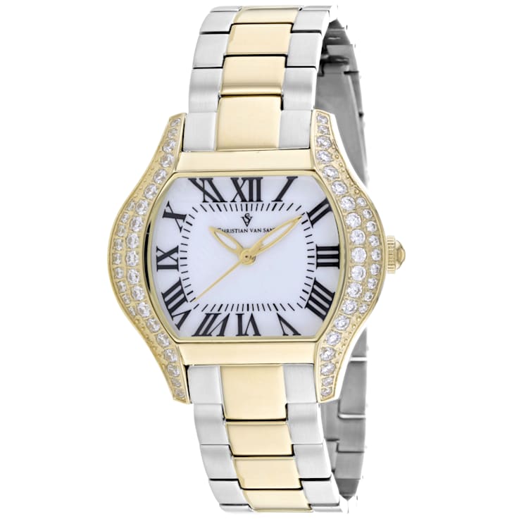 Christian Van Sant Women's Bianca Yellow Two-tone Stainless Steel
Bracelet Watch