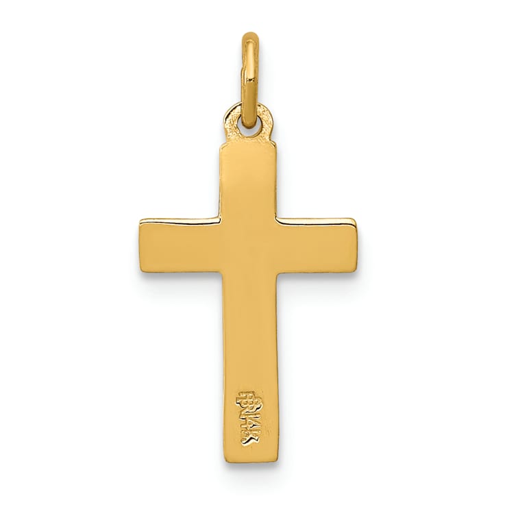 14K Yellow Gold INRI Crucifix Charm