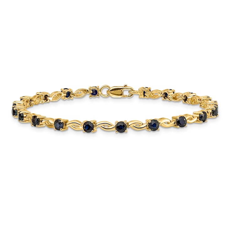 14k Yellow Gold Sapphire Bracelet