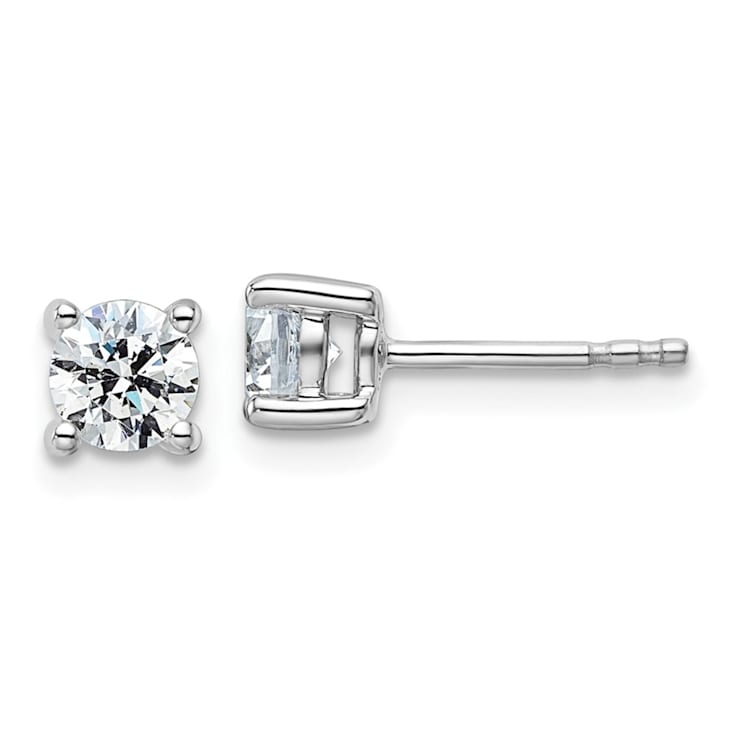 14K White Gold Lab Grown Diamond 3/4ctw Certified VS/SI GH 4 Prong Earrings
