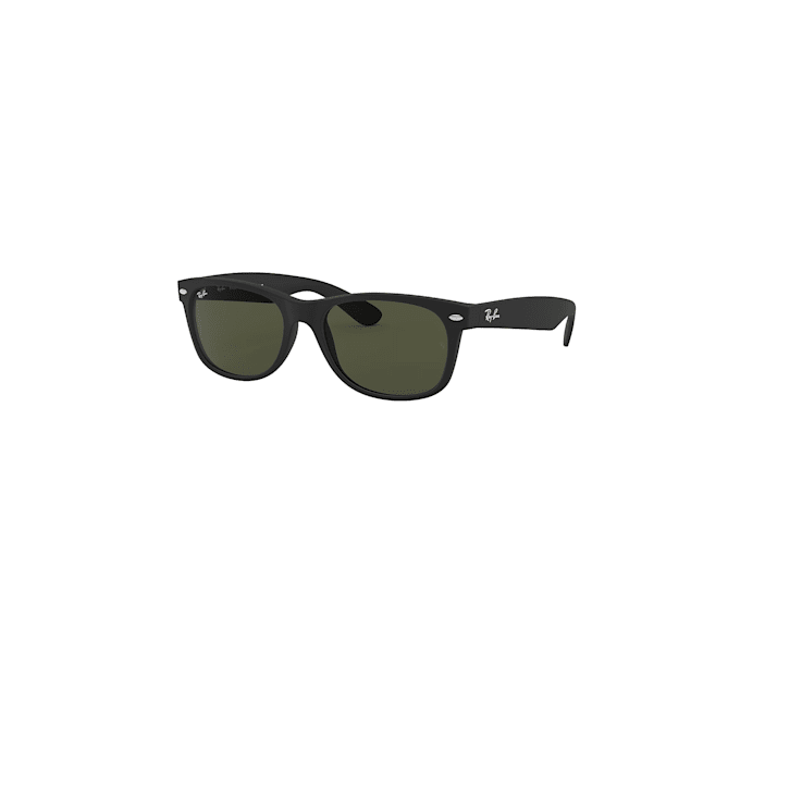 Ray Ban New Wayfarer Black Rubber G 15 Green 52 mm Sunglasses RB2132 622 52 18 1DSSPA