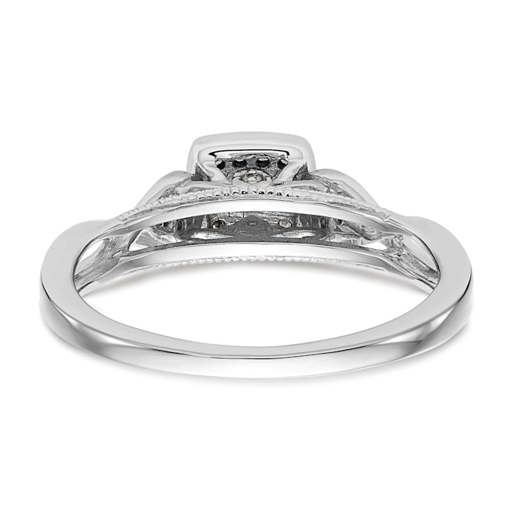 Rhodium Over 14K White Gold First Promise Diamond Promise/Engagement
Ring 0.20ctw