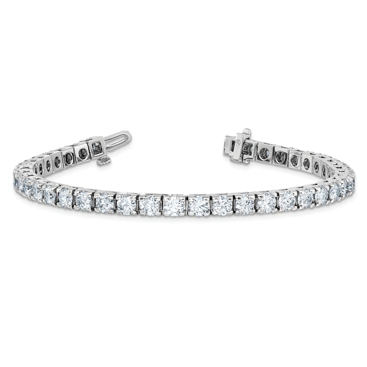 Rhodium Over 14K White Gold 9.00 ct. Near Colorless Moissanite 4 Prong
Tennis Bracelet