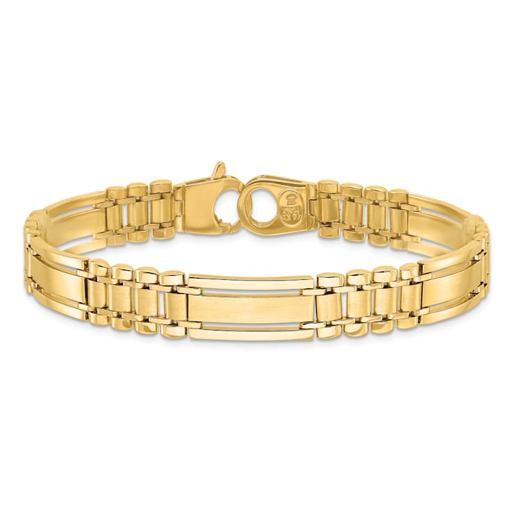 Mens 14k gold bracelets hot sale