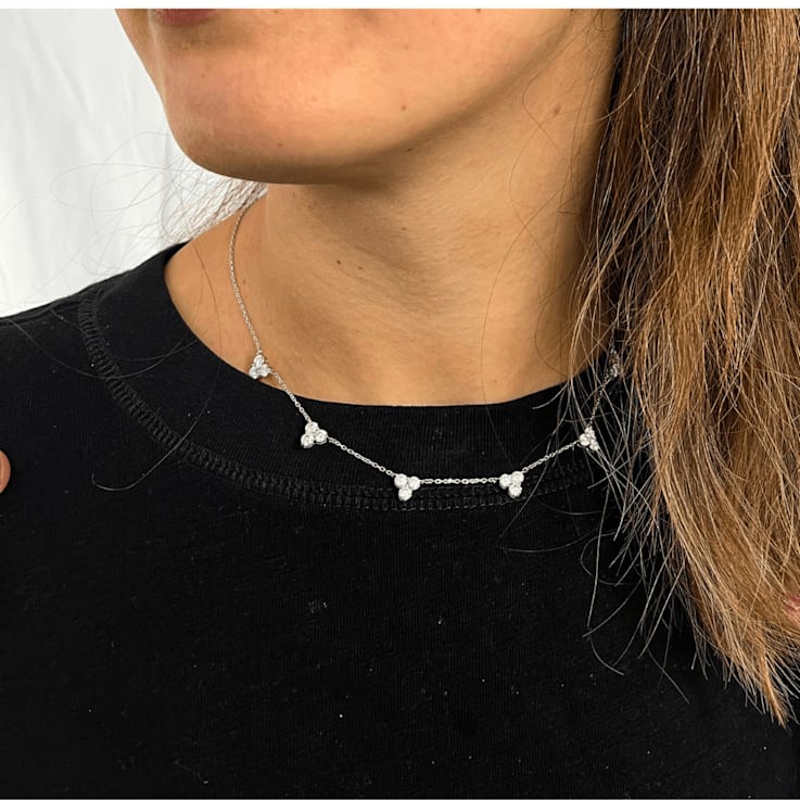 Moissanite Sterling Silver Necklace