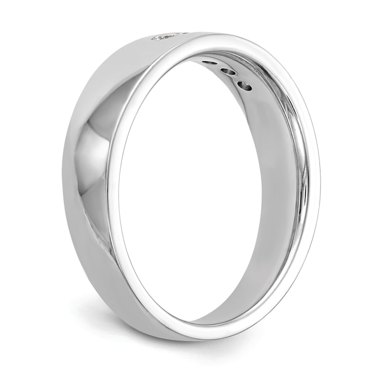 Rhodium Over 14K White Gold Lab Grown Diamond SI1/SI2, G H I, 5-Stone
Men's Channel Band