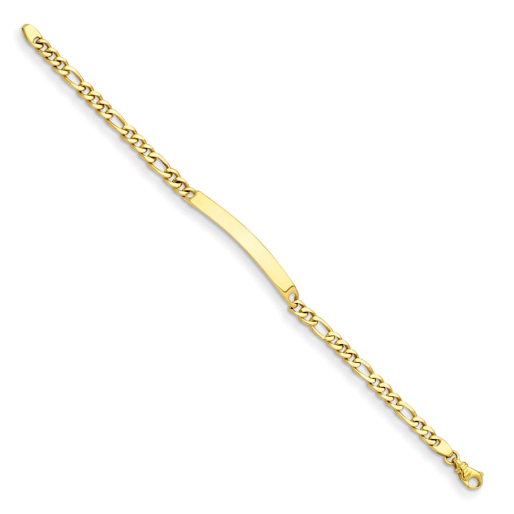 14K Yellow Gold 4.8mm ID Figaro 7.5-inch Bracelet