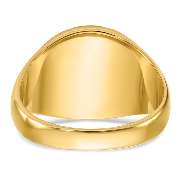 10K Yellow Gold Men's Enamel and Lab Created Ruby Blue Lodge Masonic Ring