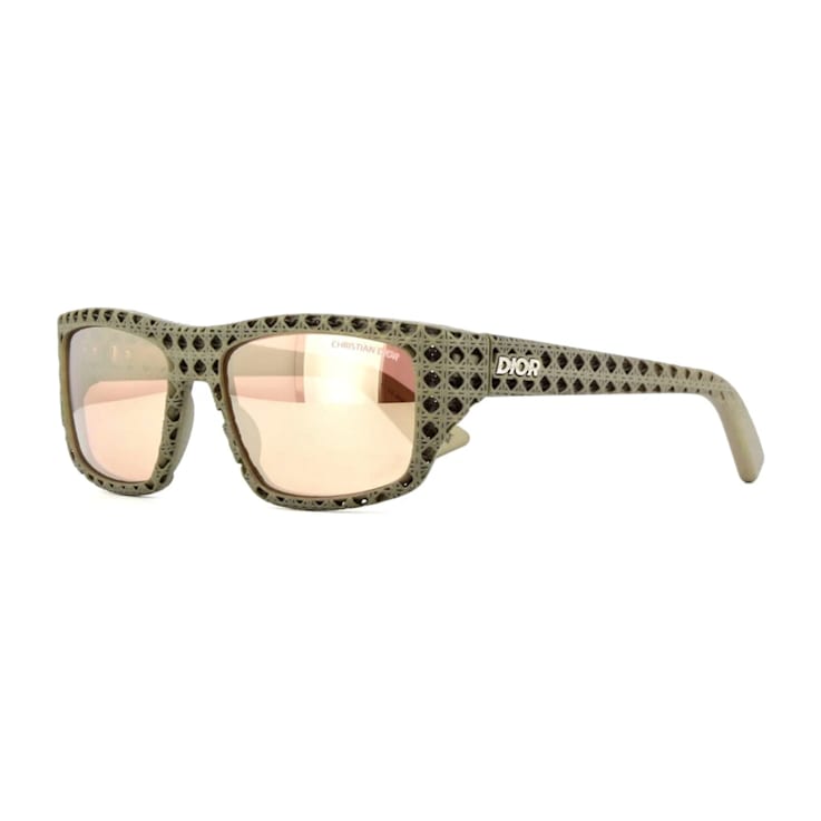 Dior 3D Brown Frame / Pink Silver Mirrored Lenses Sunglasses