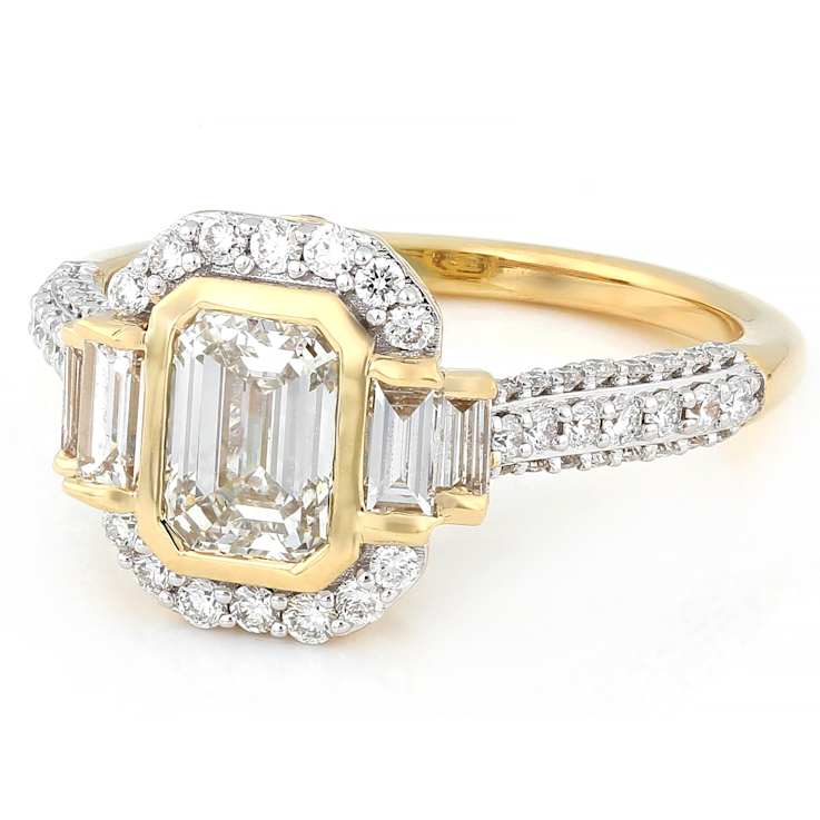 Sparkling Lab-Grown Diamond Halo Ring In 14K Gold