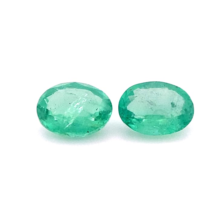 Ethiopian Emerald 9x7mm Oval Matched Pair 3.00ctw