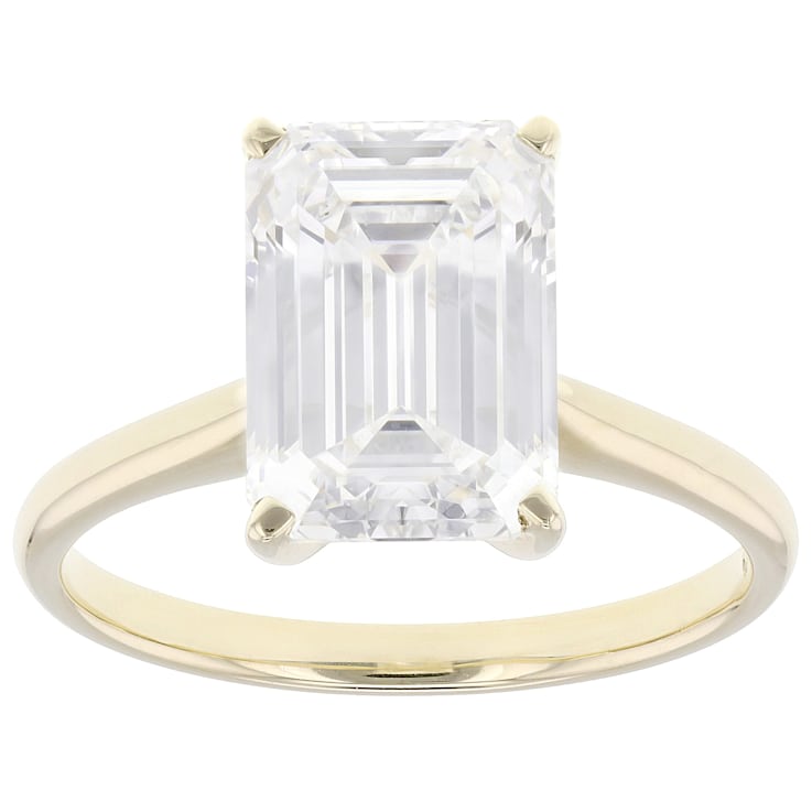 Lab-Grown Diamond Emerald-Cut Solitaire Ring In 14K Gold 5.00ct