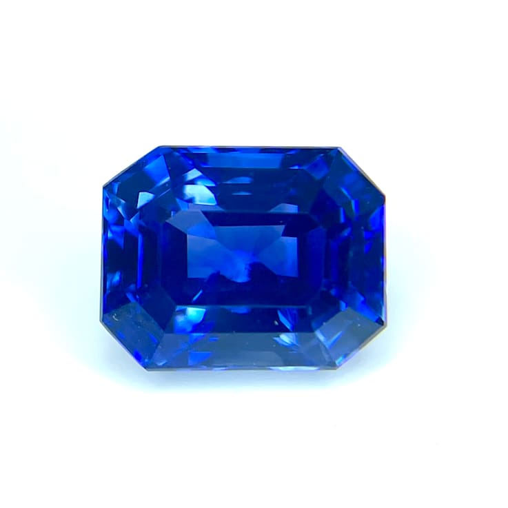 Sapphire Loose Gemstone 10.65x8.42mm Emerald Cut 6.01ct