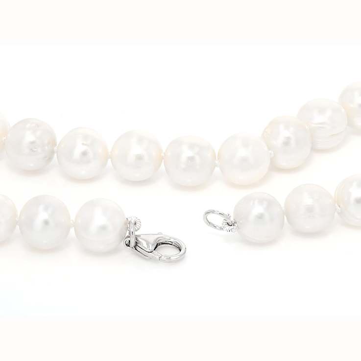 8mm Cultured Freshwater Pearl Strand Necklace in Sterling Silver