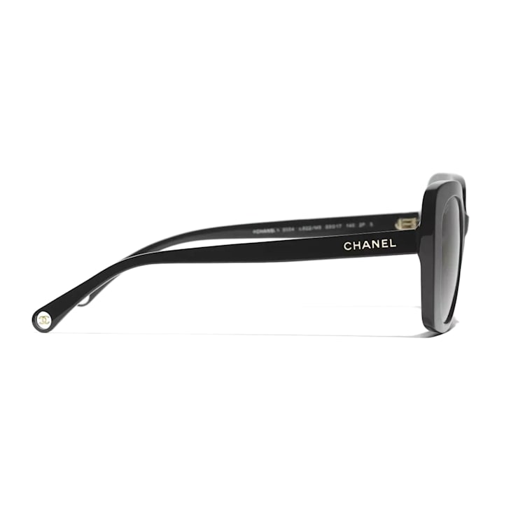Chanel Black Frame/ Gray Polarized Lens Sunglasses