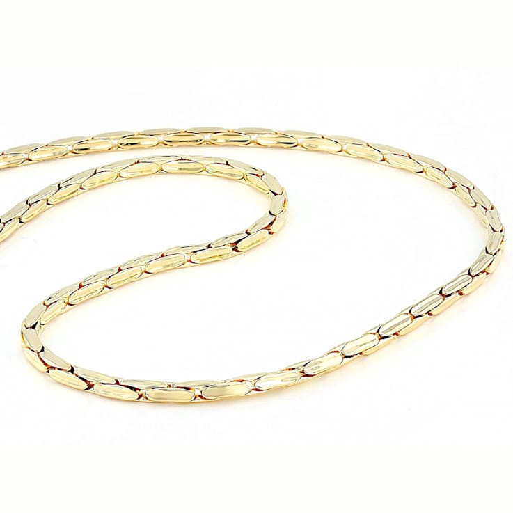 Cardano Chain And Bracelet Set In 18K Gold Over Bronze