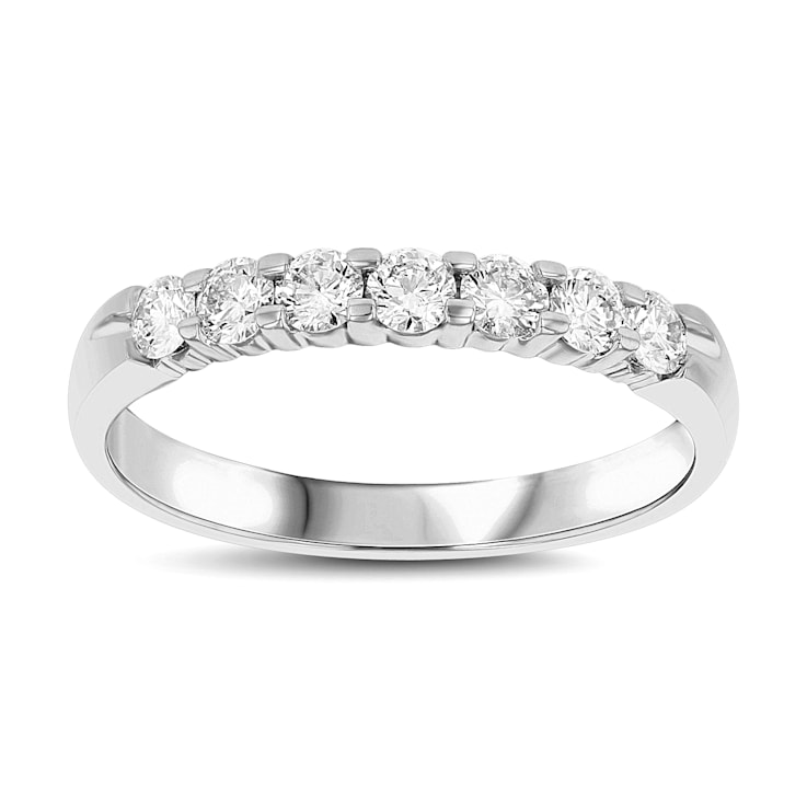 0.50cttw 7 Stone Diamond Band Ring in 14k White Gold