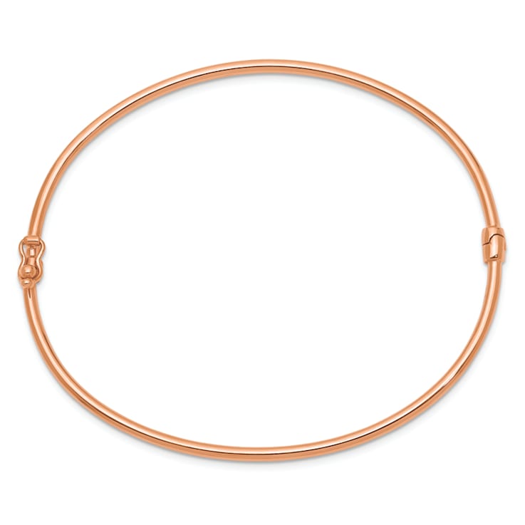 14K Rose Gold Hinged Bangle Bracelet