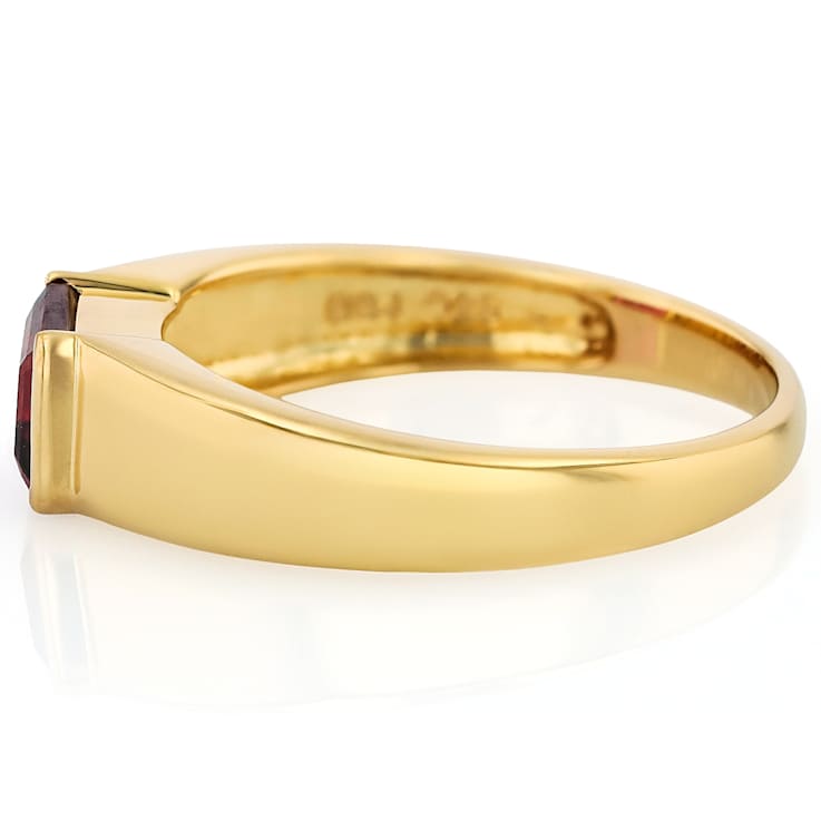 Purple Garnet East-West Band Ring In 18K Gold Over Sterling Silver 1.02ctw