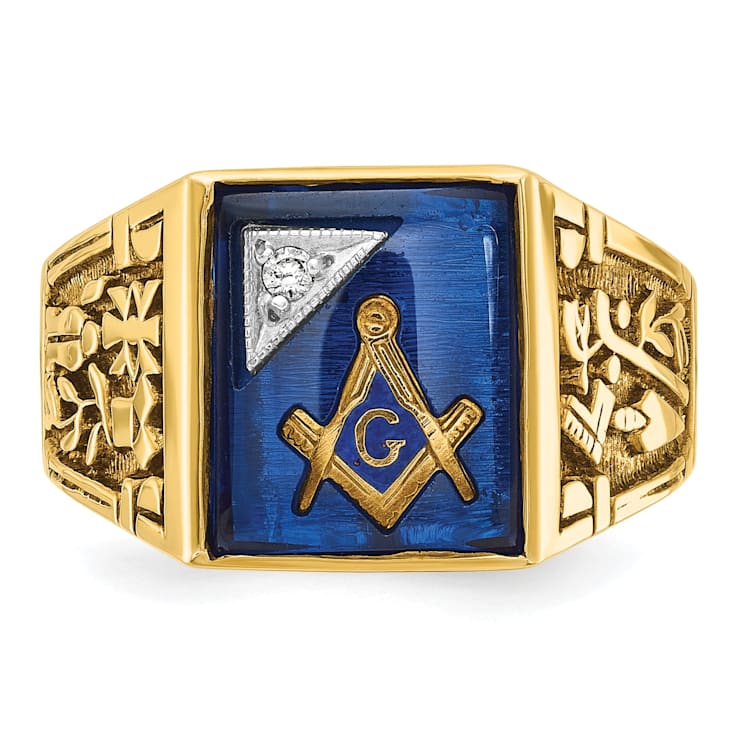Classic Slim Blue Masonic Ring – Bricks Masons