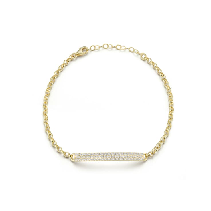 Sterling Statements 14K Yellow Gold Over Sterling Silver Pave ID Bar
Rolo Chain Bracelet