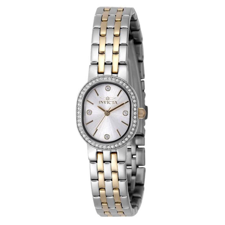 Invicta Angel 20mm White Dial Two-Tone Stainless Steel Bracelet Watch