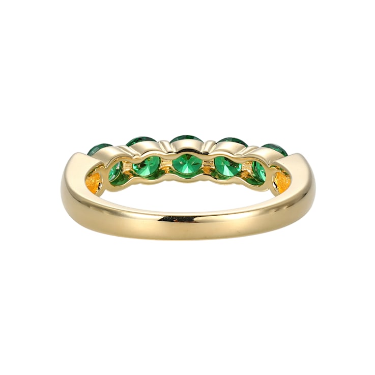 Green Cubic Zirconia 18k Yellow Gold Over Sterling Silver Ring 1.98ctw