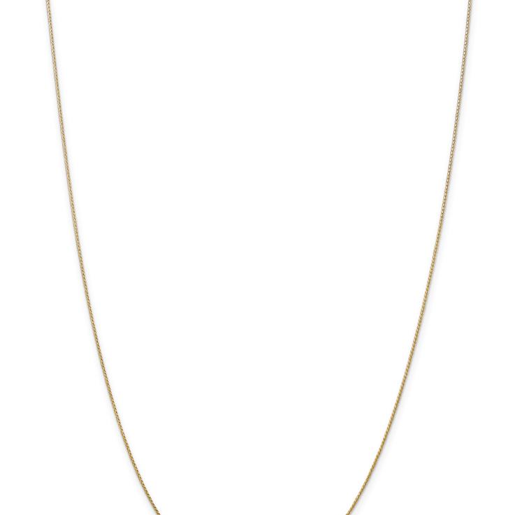 14k Yellow Gold 0.85mm Solid Diamond-Cut Spiga 24 Inch Chain