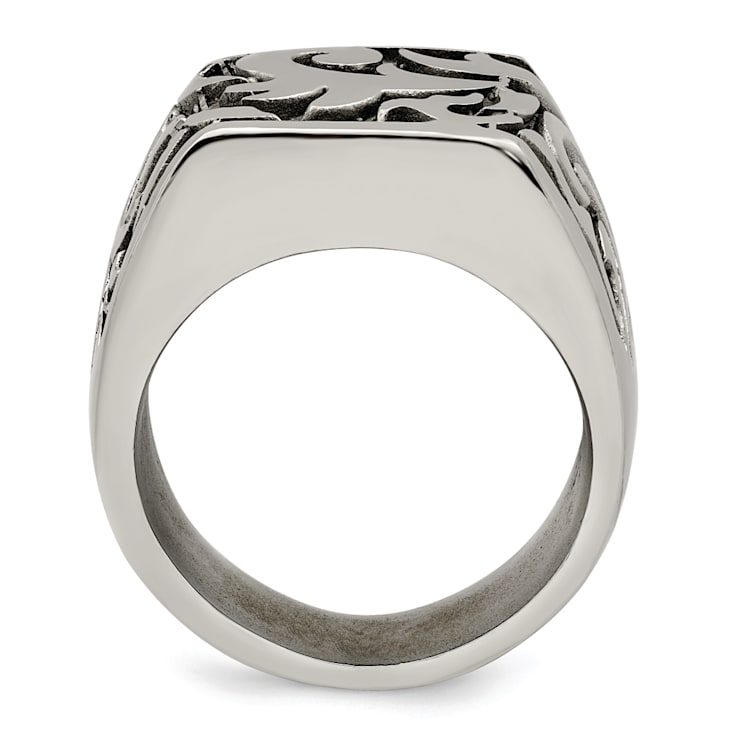 Titanium Casted Design Signet Ring