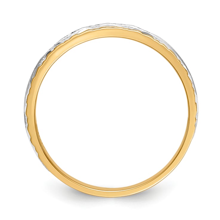 14K Yellow Gold AA Quality Ladies Wedding Band