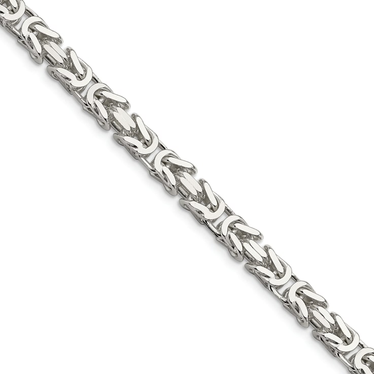 Sterling Silver 6mm Byzantine Chain